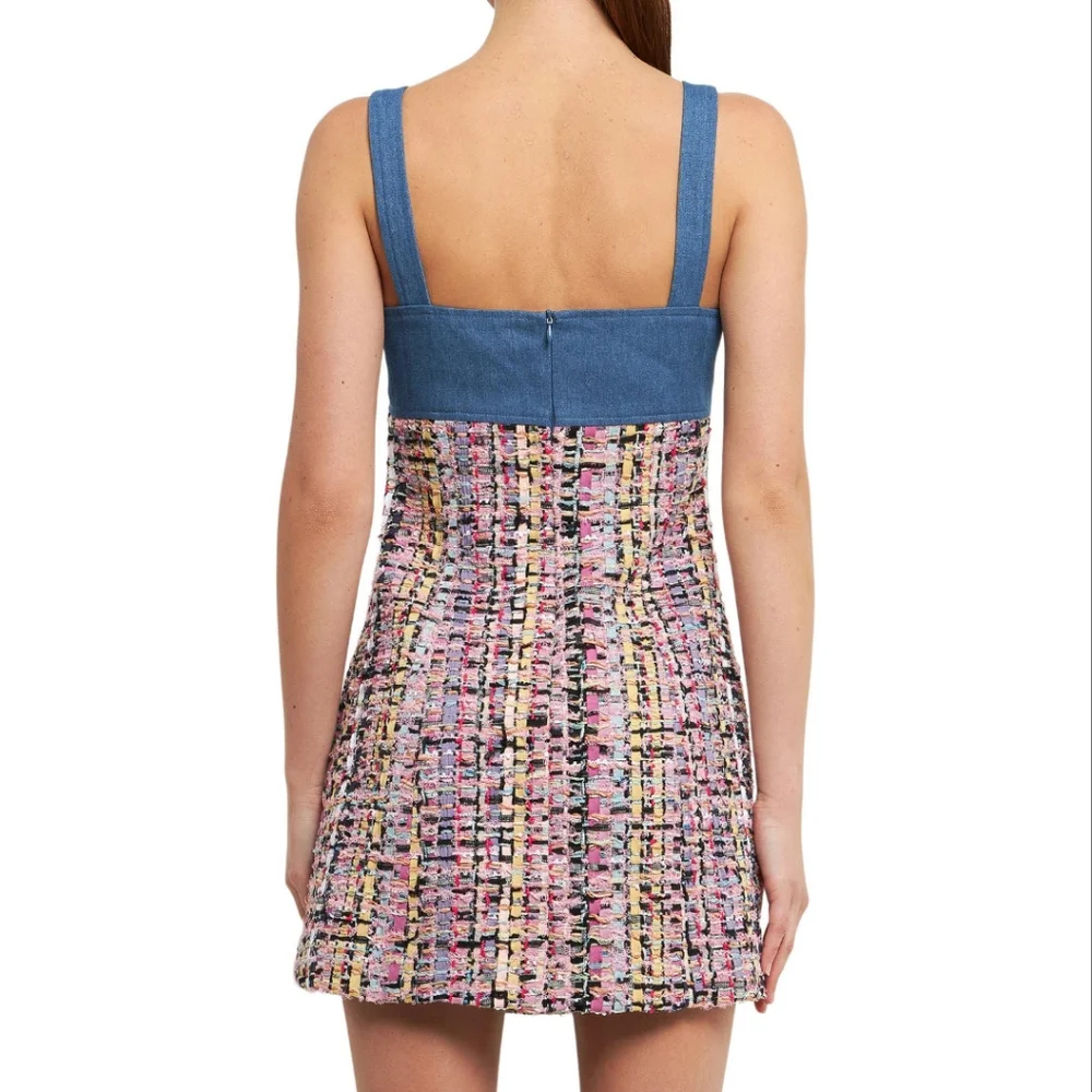 Stylish Multicolor Tweed Dress Endless Rose Size M - Picture 2 of 8